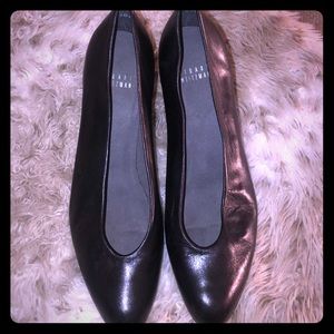 Stuart Weitzman wedges! Black leather, Sz 9